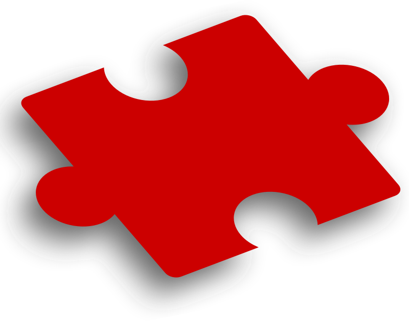 Puzzle Piece Red