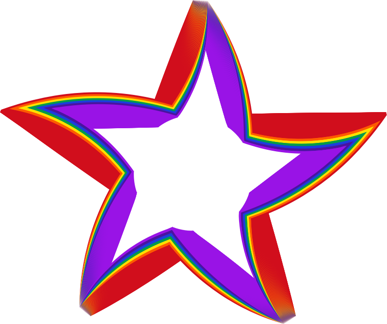 3D Rainbow Star