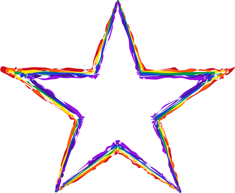 Painted Rainbow Star