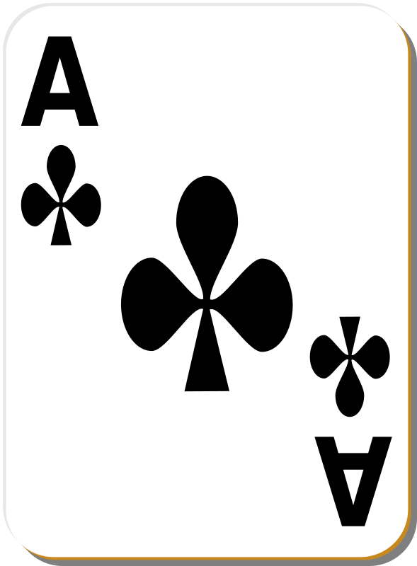 White deck: Ace of clubs