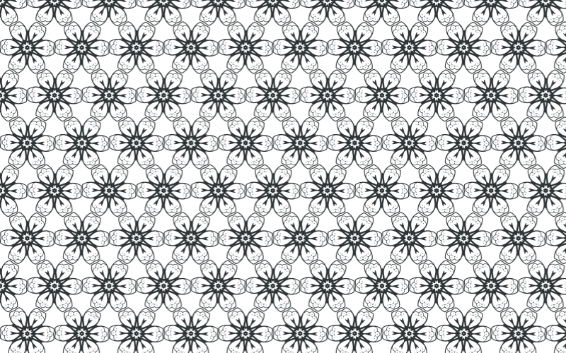 Silhouette Flourish Seamless Pattern