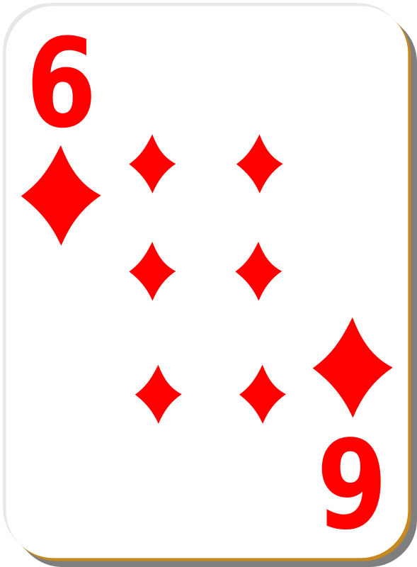 White deck: 6 of diamonds