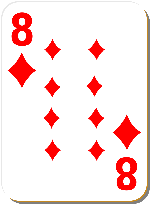White deck: 8 of diamonds