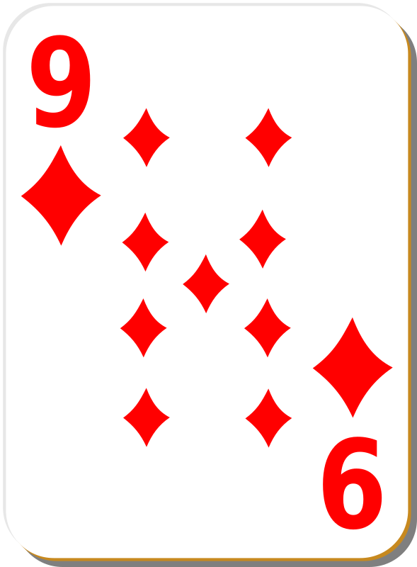 White deck: 9 of diamonds