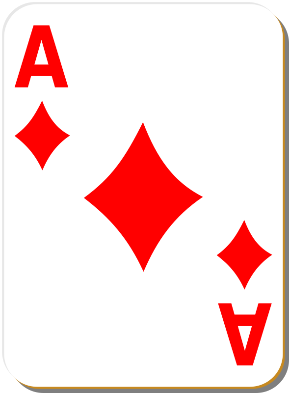 White deck: Ace of diamonds