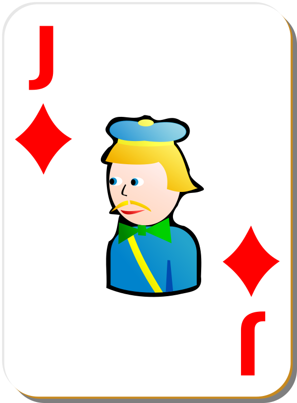 White deck: Jack of diamonds