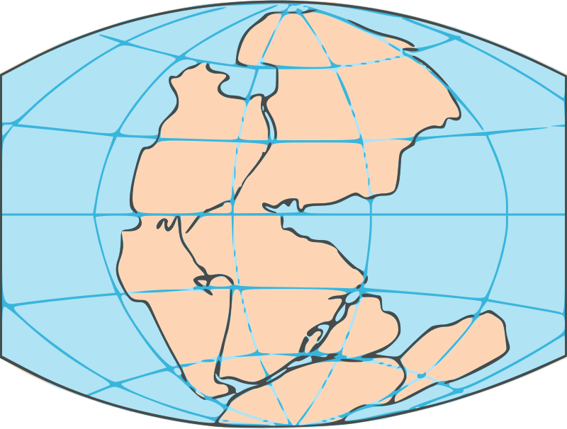 blank pangea map