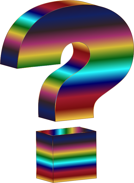Psychedelic 3D Question Mark - Openclipart