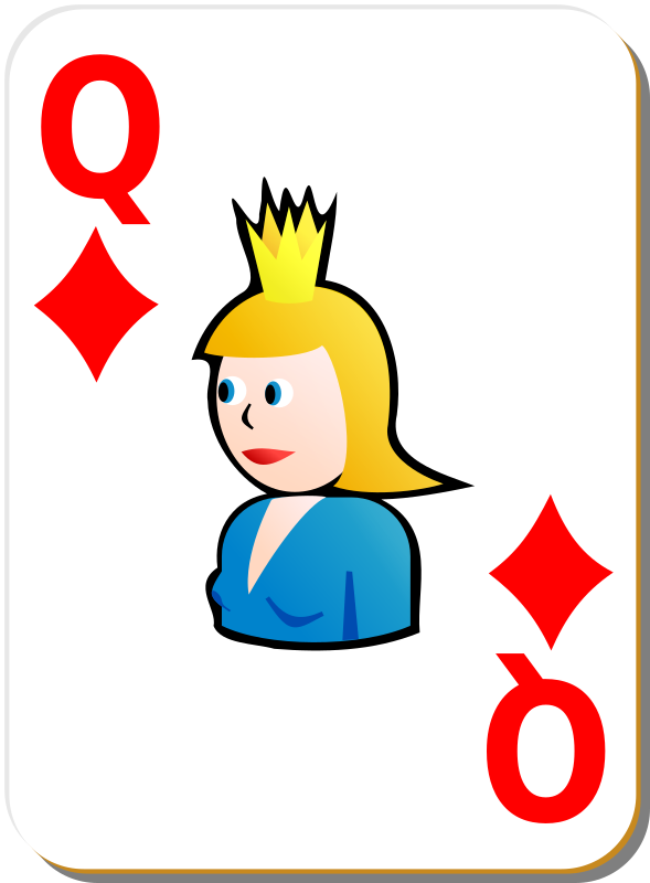White deck: Queen of diamonds