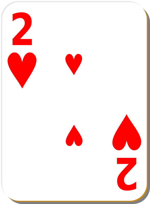 White deck: 2 of hearts