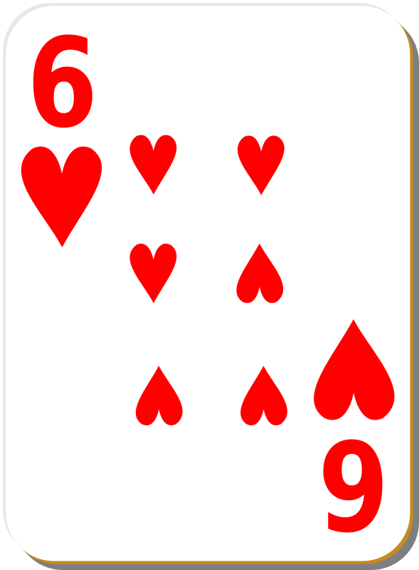 White deck: 6 of hearts