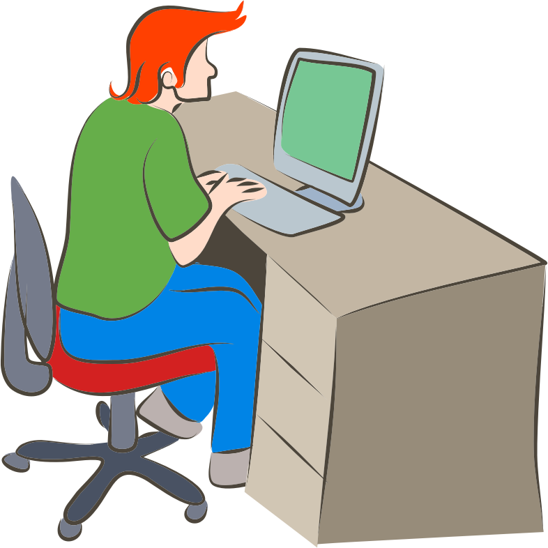 Man Using Computer