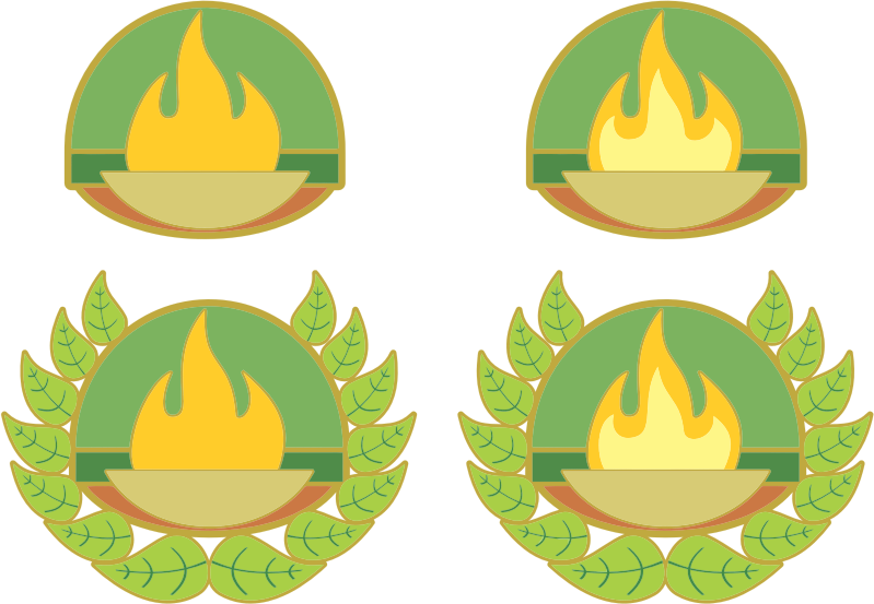 Braziers Of Fire With Wreaths