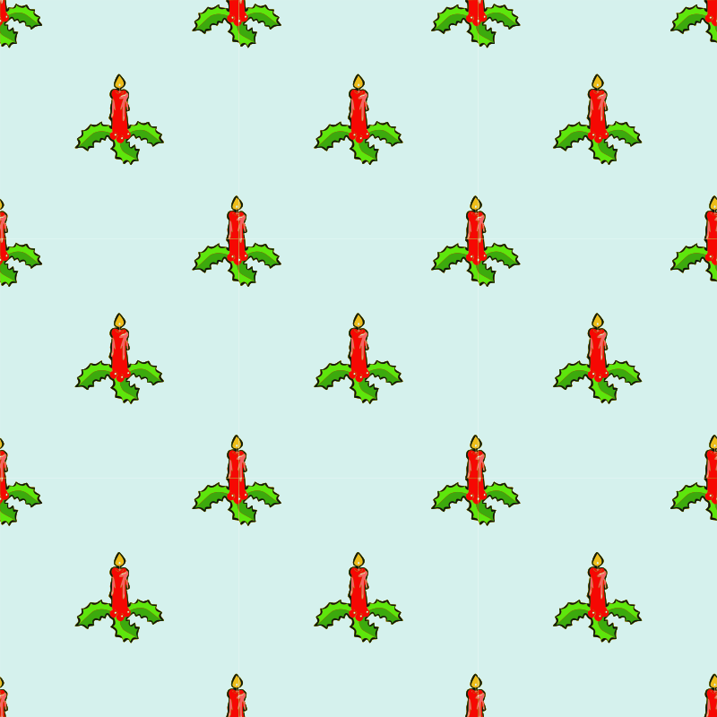 Christmas Candles seamless pattern