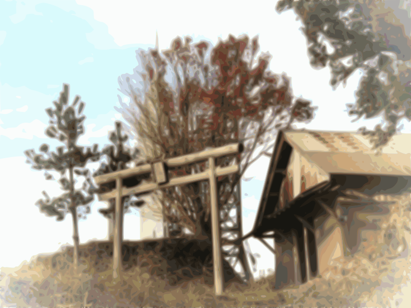 Torii and shrine