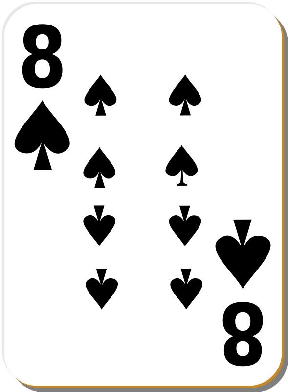 White deck: 8 of spades