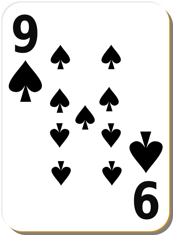 White deck: 9 of spades