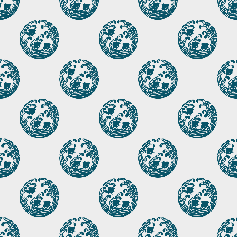 Wave and plover -seamless pattern