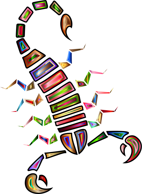 Colorful Abstract Tribal Scorpion 2