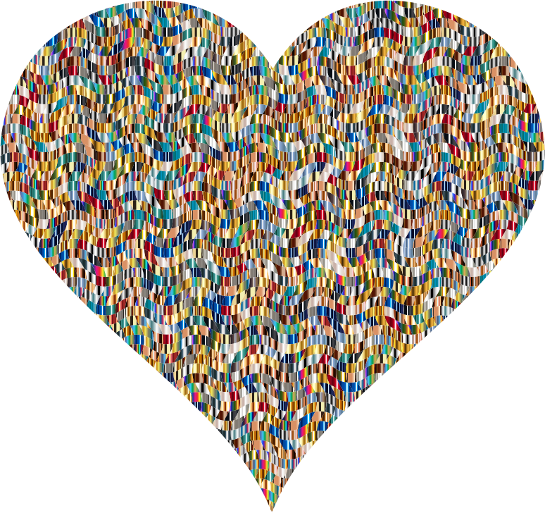 Colorful Confetti Heart 5