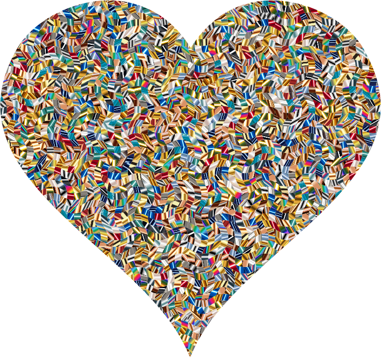 Colorful Confetti Heart 5 Variation 2