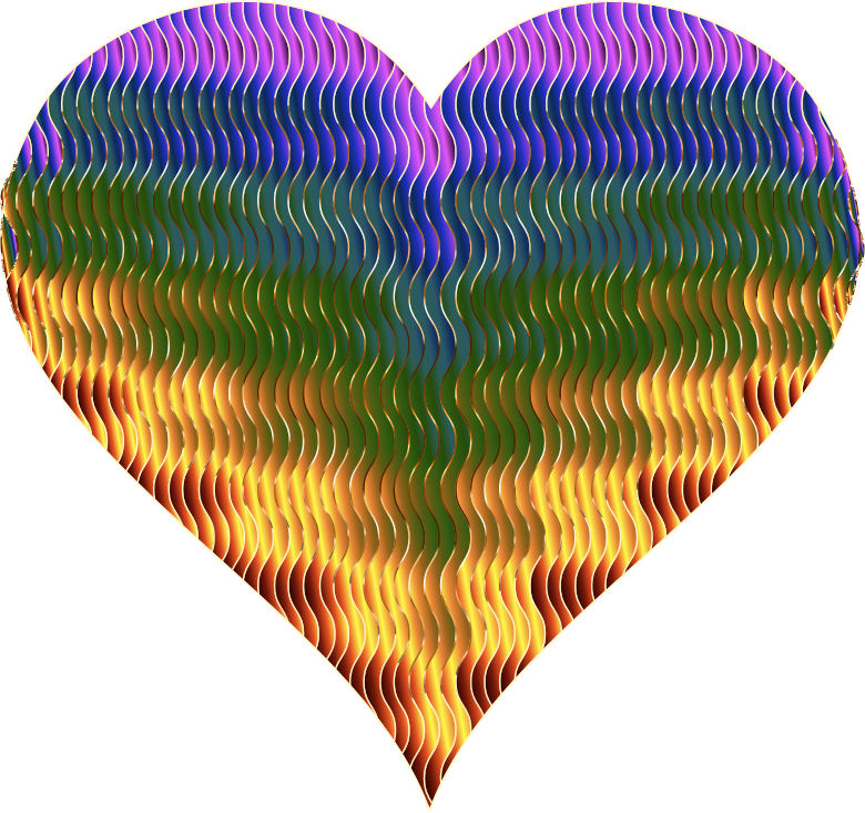 Colorful Wavy Heart 5 Variation 2