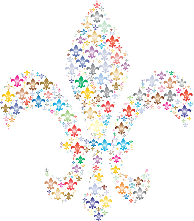 Colorful Fleur De Lis Fractal 2