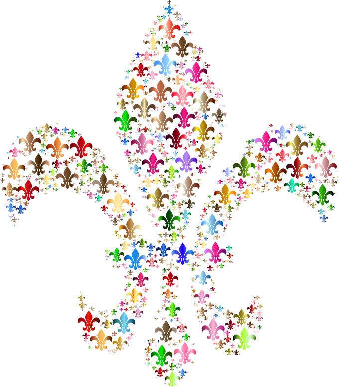 Colorful Fleur De Lis Fractal 3