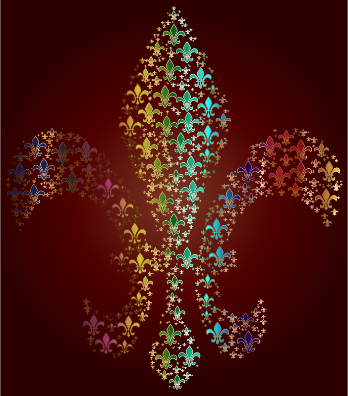 Colorful Fleur De Lis Fractal 5