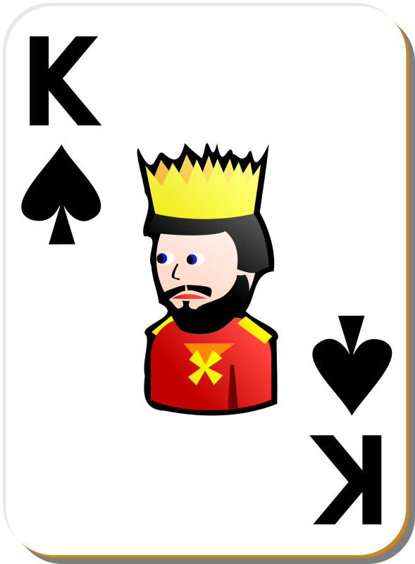 White deck: King of spades