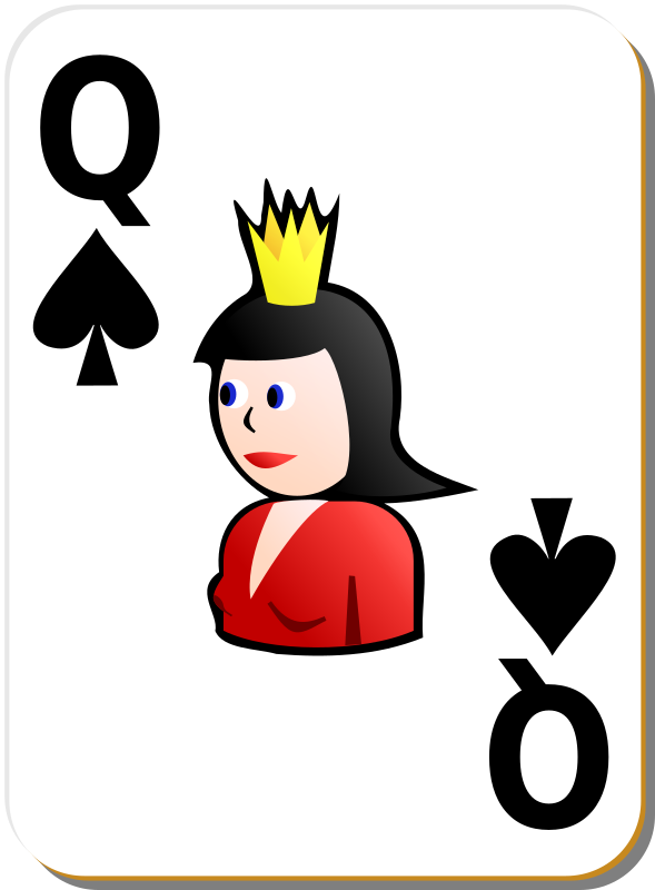 White deck: Queen of spades