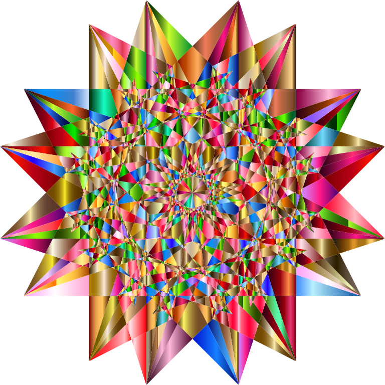 Colorful Geometric Star 6