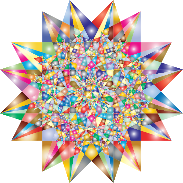 Colorful Geometric Star 6 Variation 2