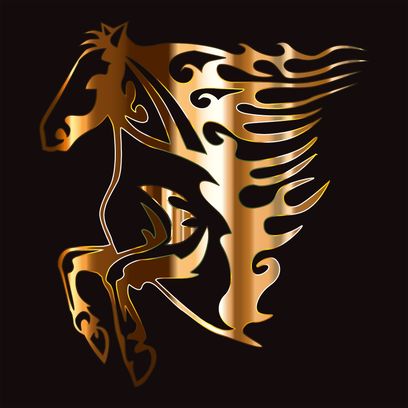 Golden Flame Horse