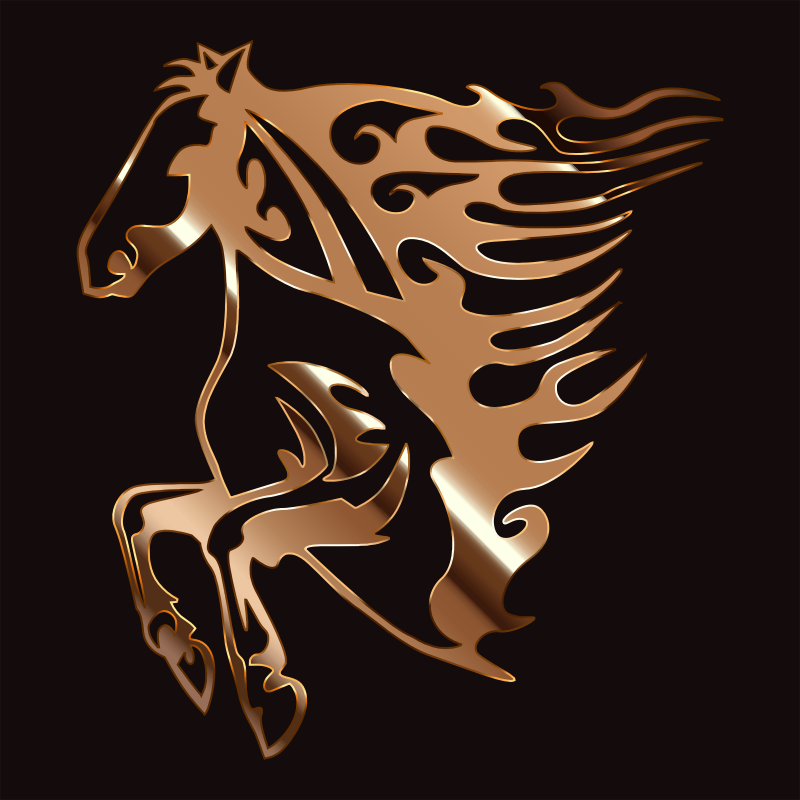 Golden Flame Horse 5