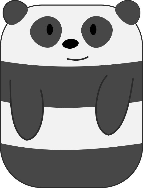 Cute Cartoon Panda with Hands