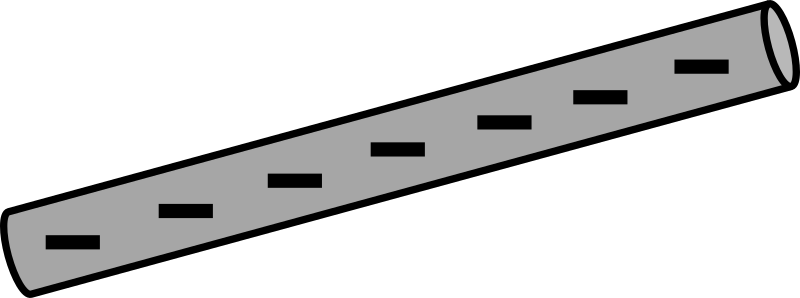 Physic diagram: charged rod