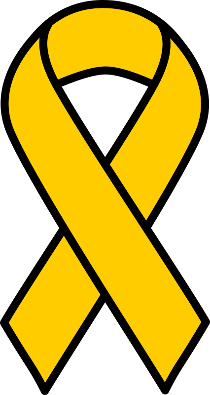 Gold Childhood Cancer Ribbon