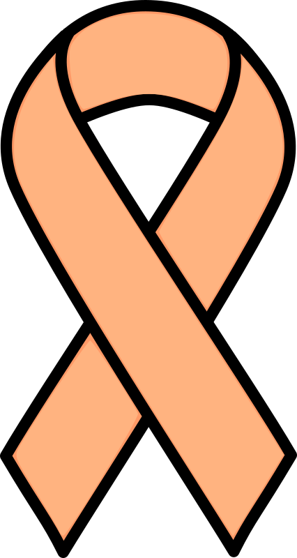 Peach Uterine Cancer Ribbon