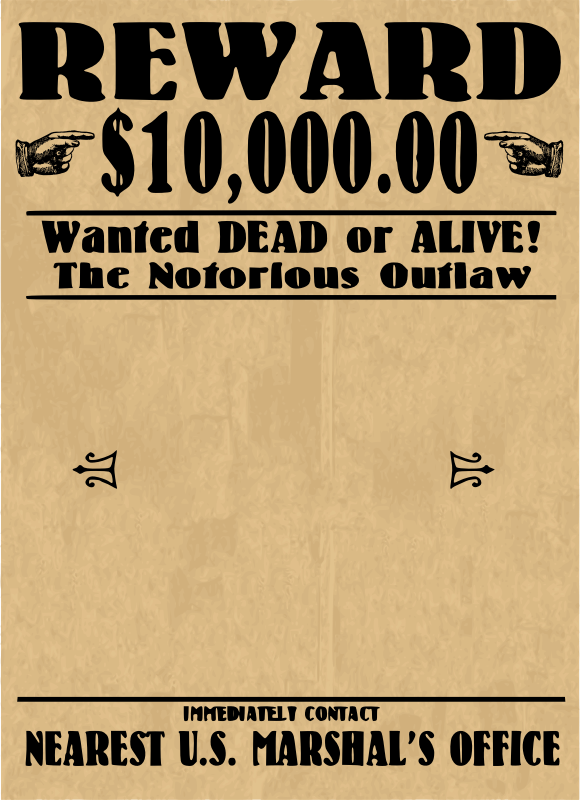 blank most wanted poster