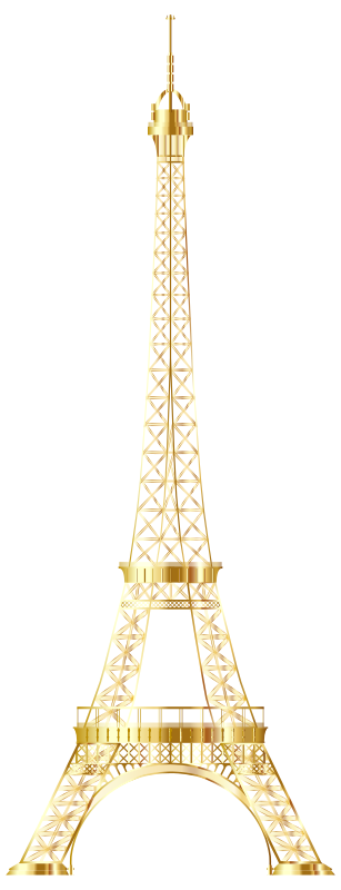 Eiffel Tower Gold No Background