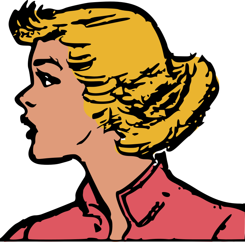 Retro woman head