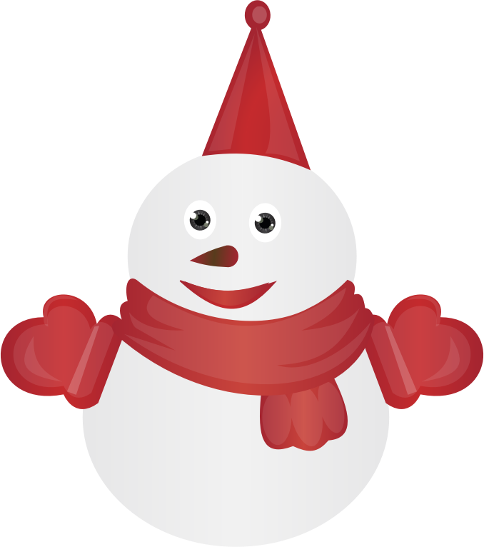 Warmly Dressed Snowman