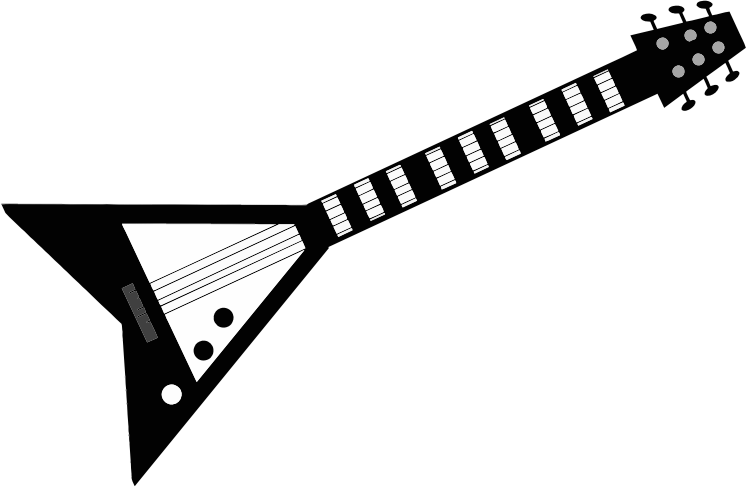 Grayscale Electric Guitar