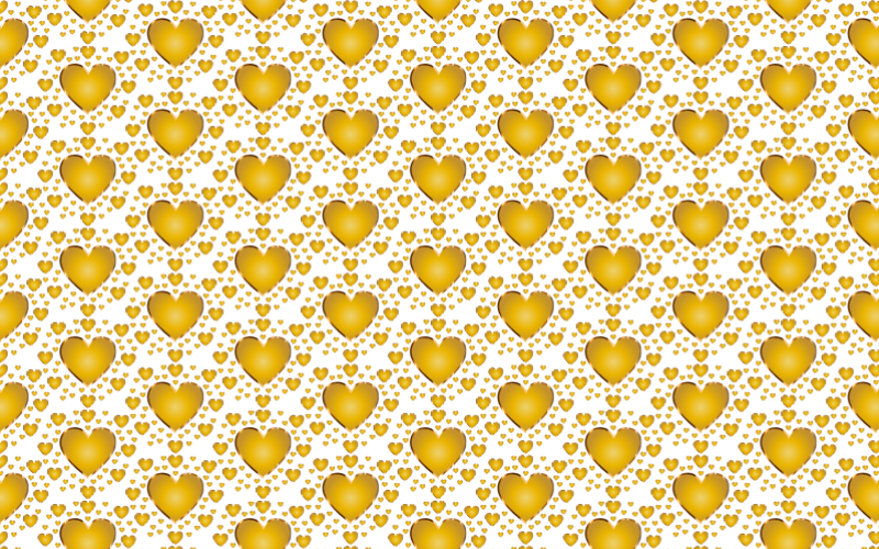 Seamless Gold Heart Pattern