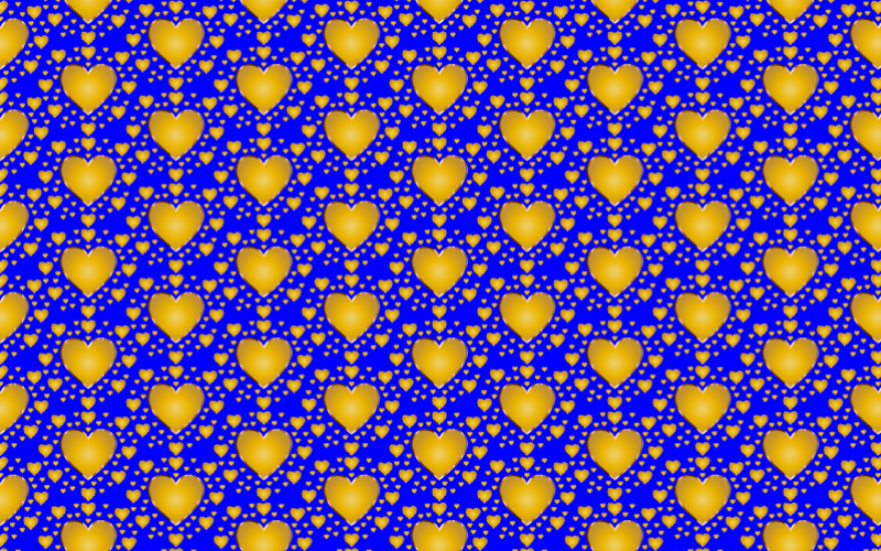 Seamless Gold Heart Pattern 2