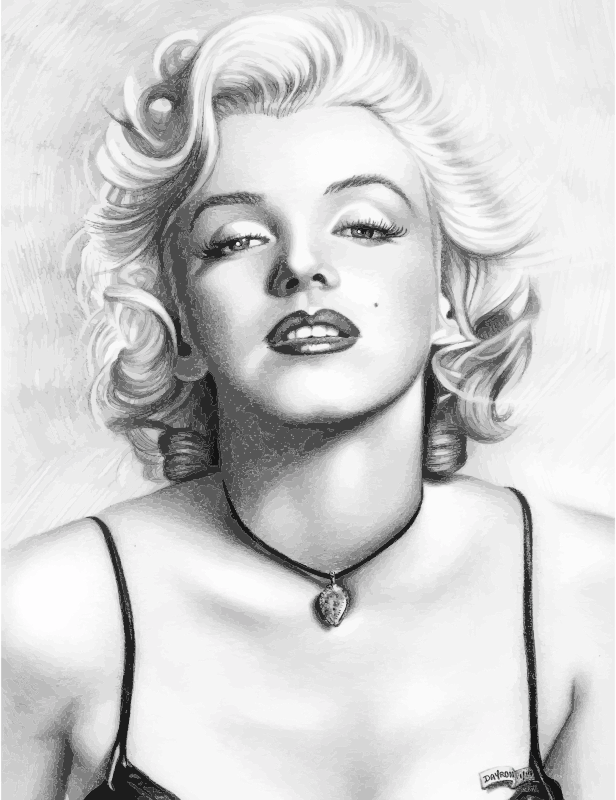 Marilyn Monroe Pencil Sketch Portrait