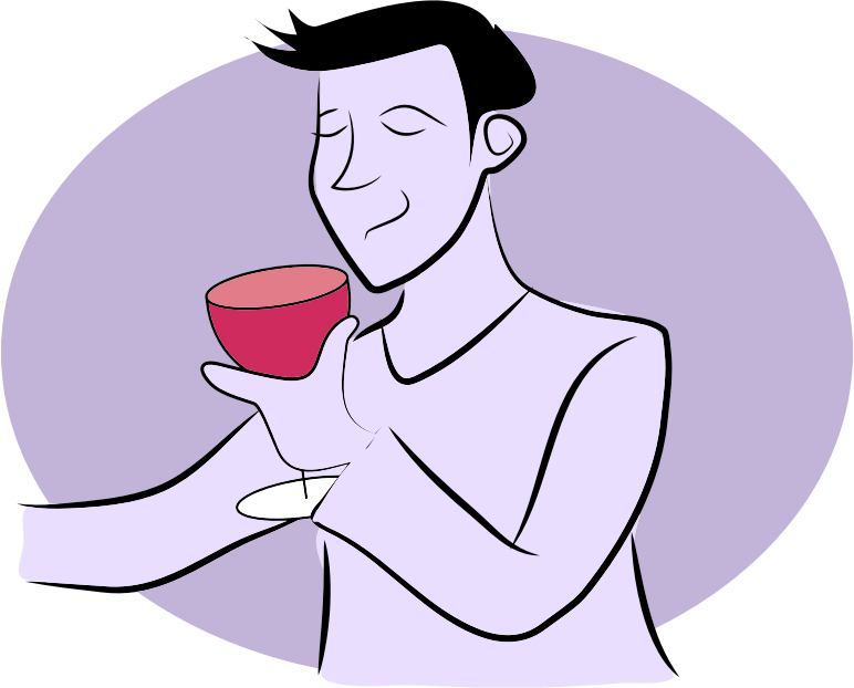 Man Drinking Wine