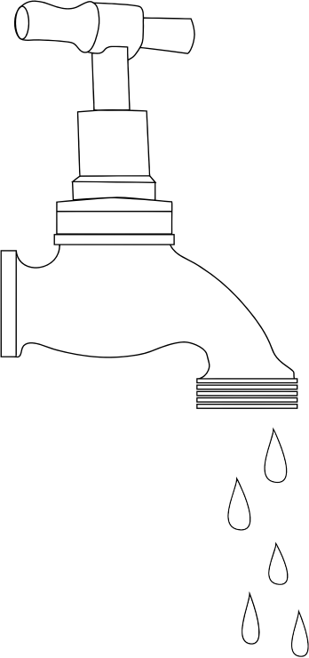 Dripping Tap Line Art