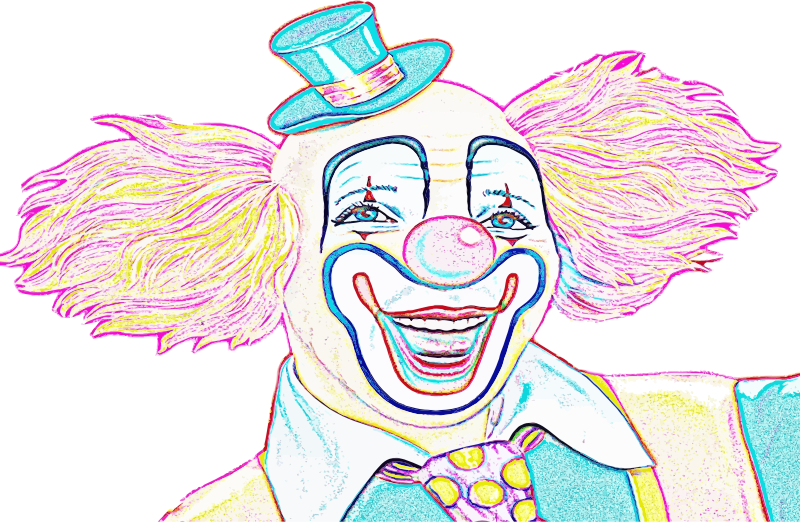 Colorful Clown Sketch